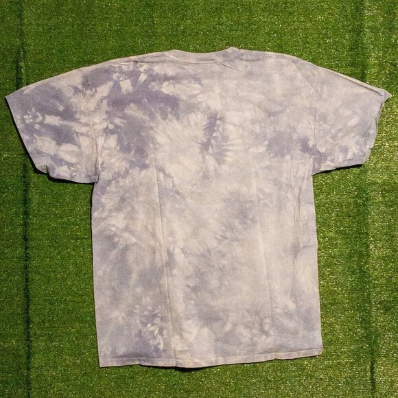 VINTAGE 2006 THE MOUNTAIN MENS T SHIRT SNOW TIGER LIGHT BLUE MARBLE TIE DYE XXL - Picture 7 of 8